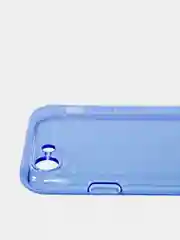 Синий чехол прозрачный неоновый для iPhone 7 / 8, силиконовый
