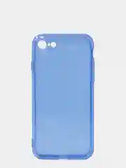 Синий чехол прозрачный неоновый для iPhone 7 / 8, силиконовый