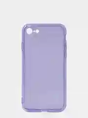 Фиолетовый чехол прозрачный неоновый для iPhone 7 / 8, силиконовый