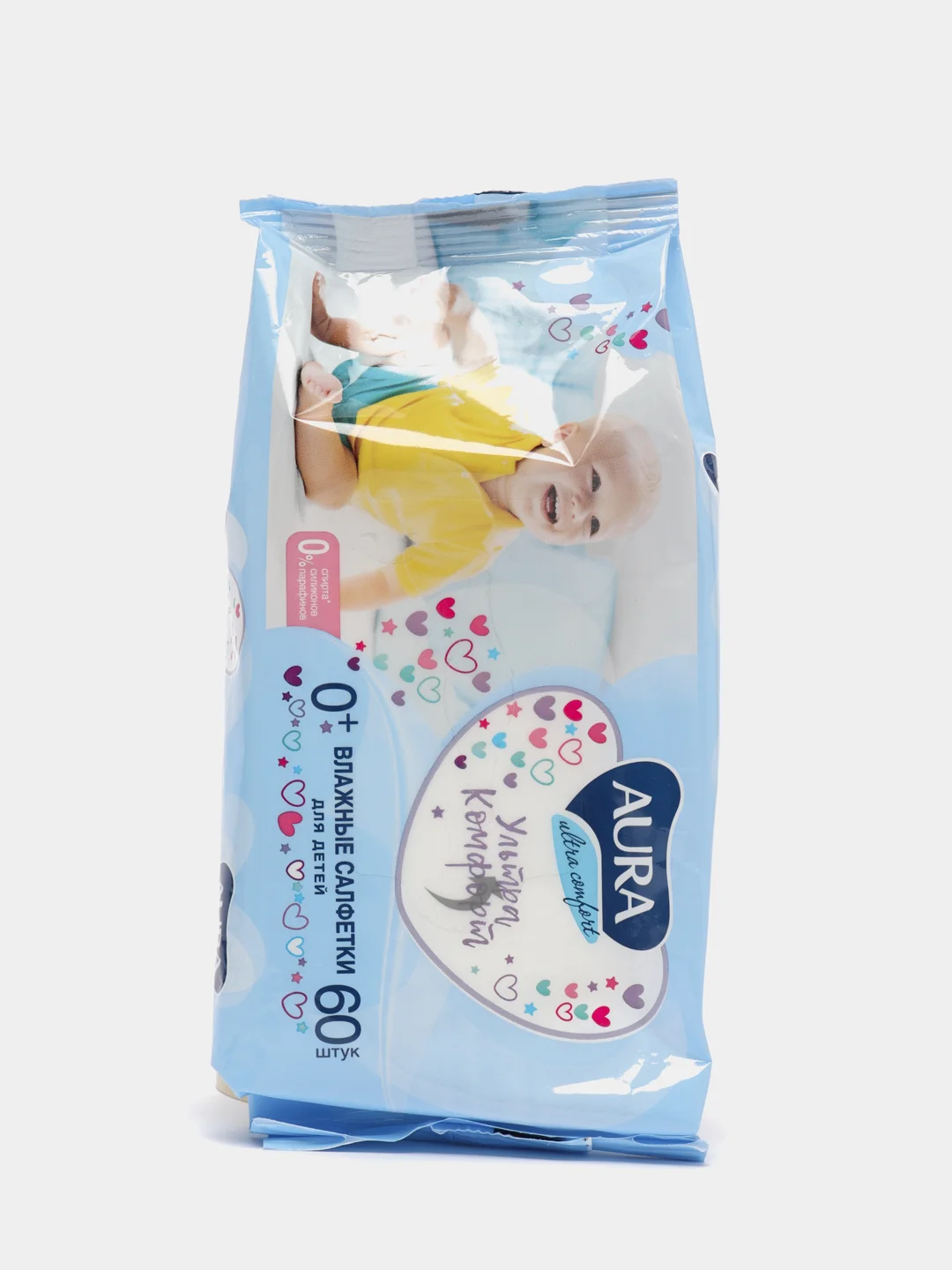 Влажные салфетки Aura Ultra Comfort, детские, 60 шт