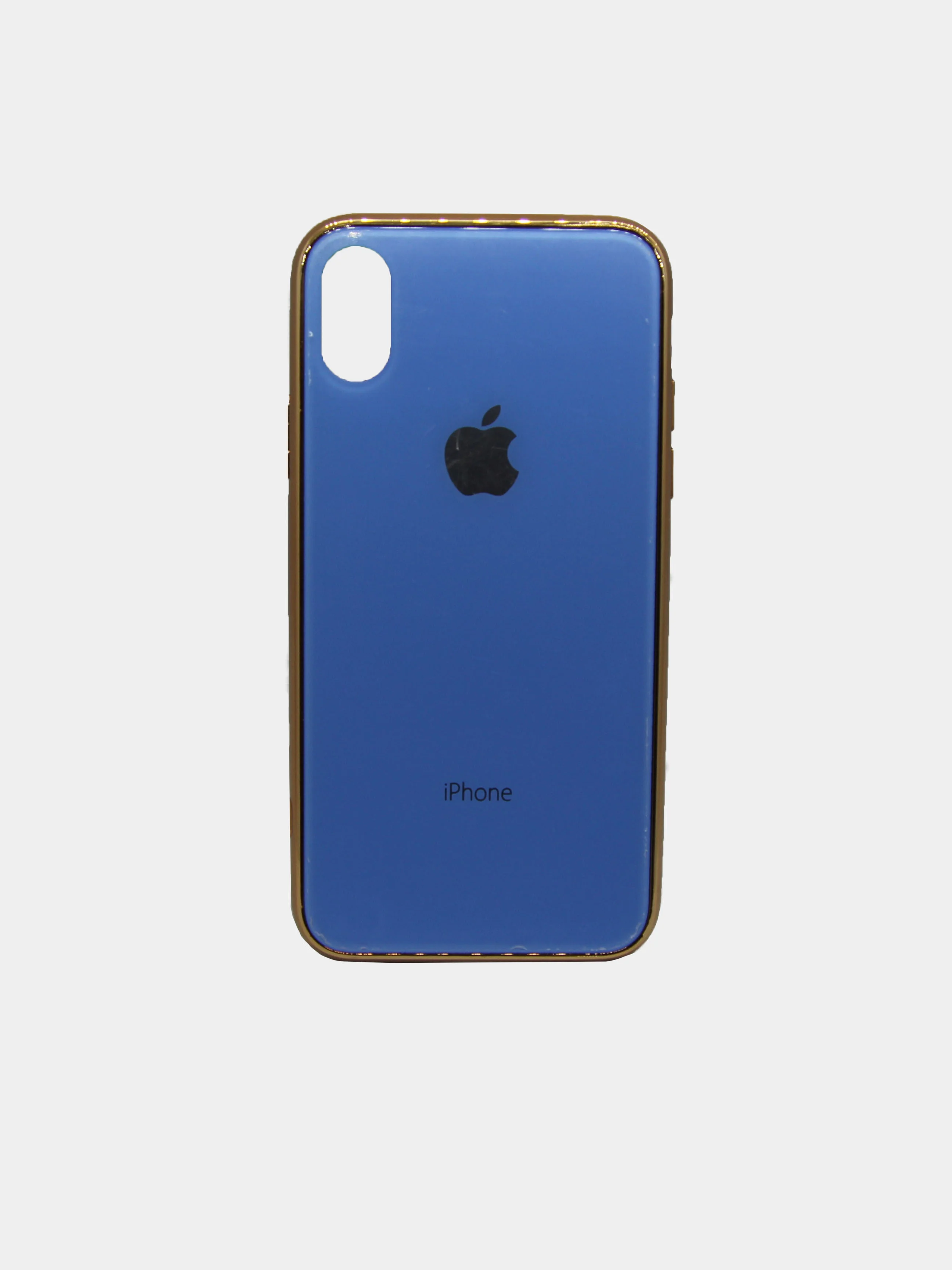 Голубой чехол на iPhone X / XS