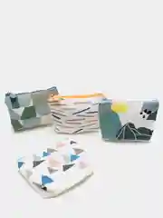 Белый косметичка органайзер, монетница на молнии (монетник), подарок