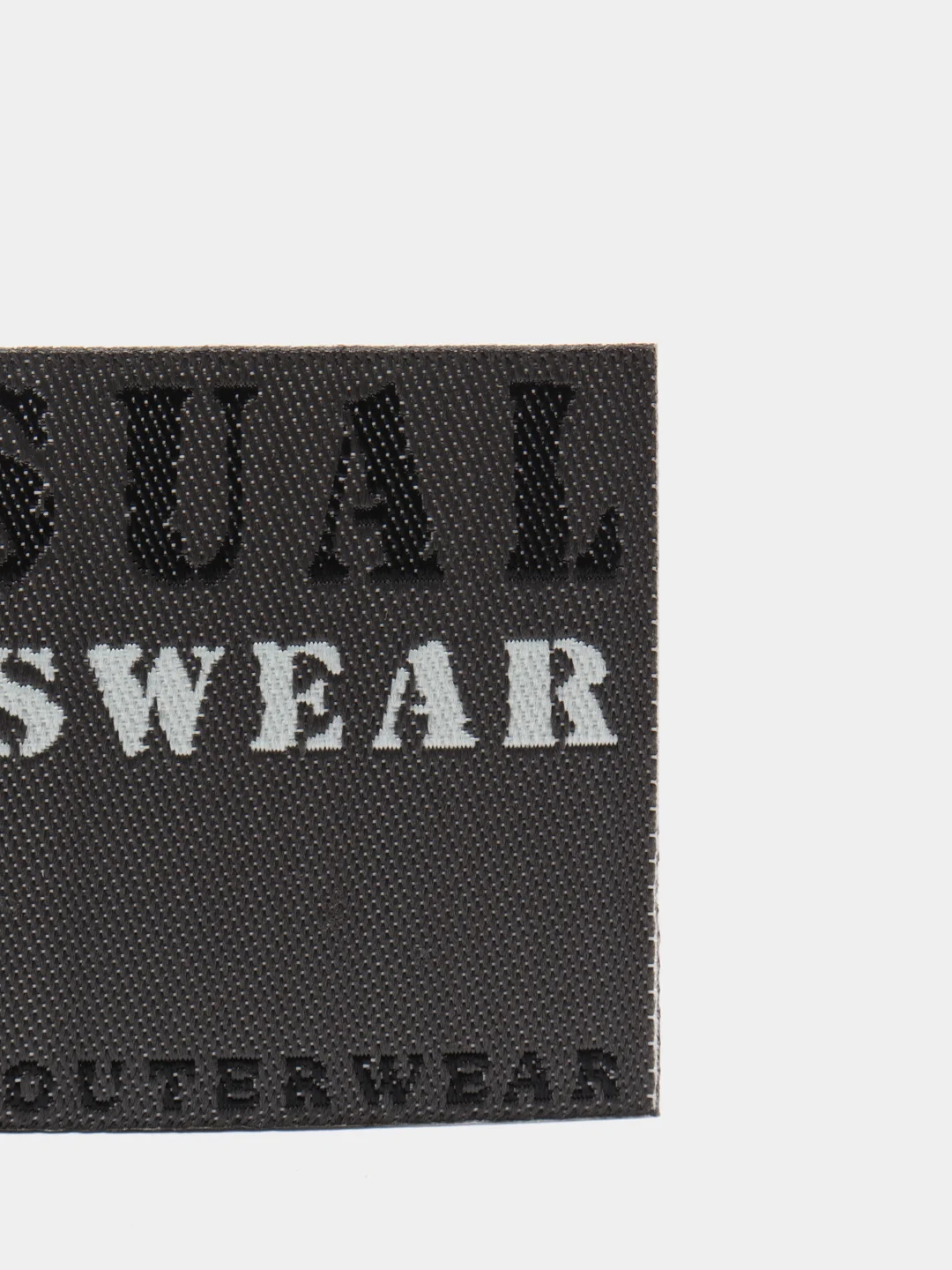 Термоаппликация джинсовая CASUAL MENSWEAR, прямоугольная, черный цвет