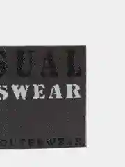 Термоаппликация джинсовая CASUAL MENSWEAR, прямоугольная, черный цвет