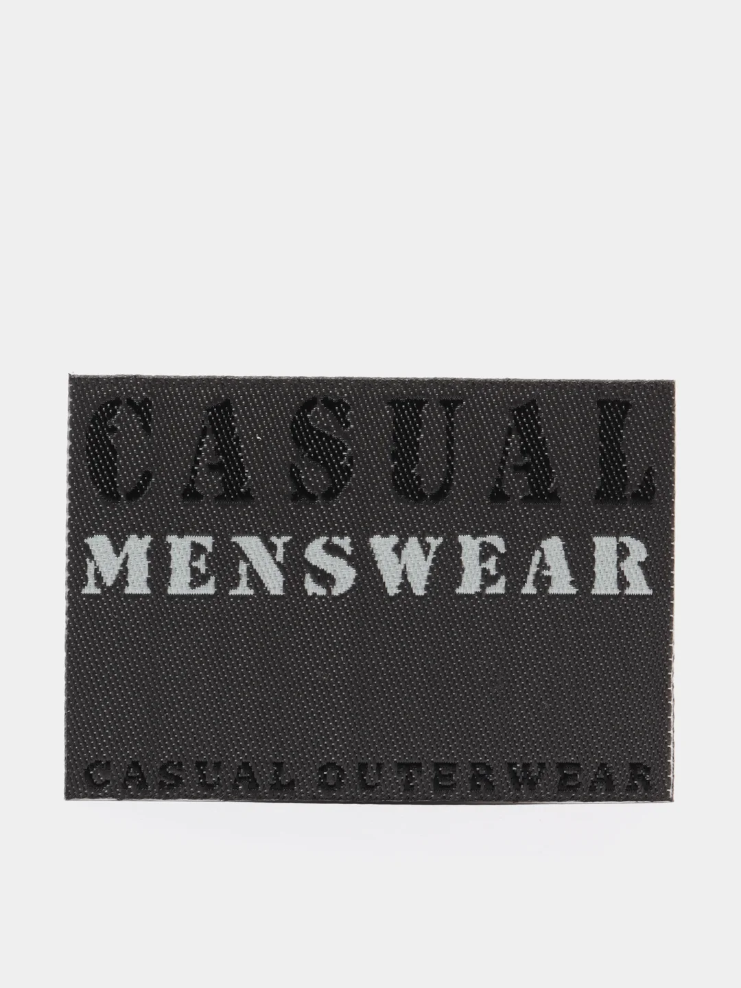Термоаппликация джинсовая CASUAL MENSWEAR, прямоугольная, черный цвет