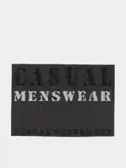 Термоаппликация джинсовая CASUAL MENSWEAR, прямоугольная, черный цвет