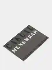 Термоаппликация джинсовая CASUAL MENSWEAR, прямоугольная, черный цвет