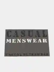 Термоаппликация джинсовая CASUAL MENSWEAR, прямоугольная, черный цвет