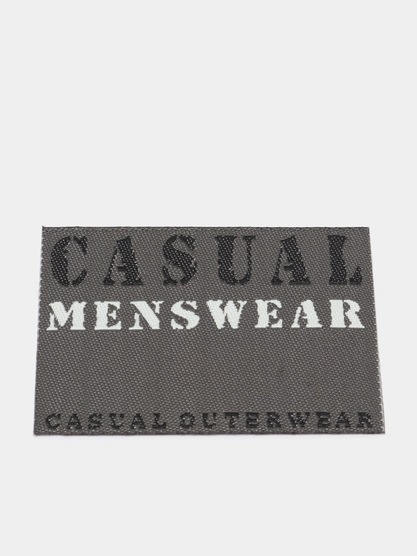 Термоаппликация джинсовая CASUAL MENSWEAR, прямоугольная, черный цвет