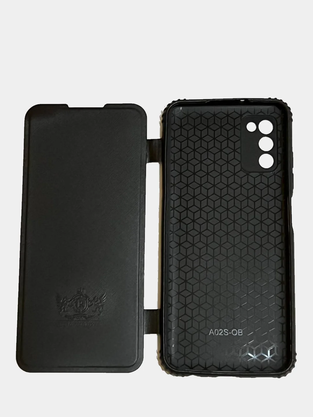 Черный чехол-книжка для Samsung A02, A02S, A22