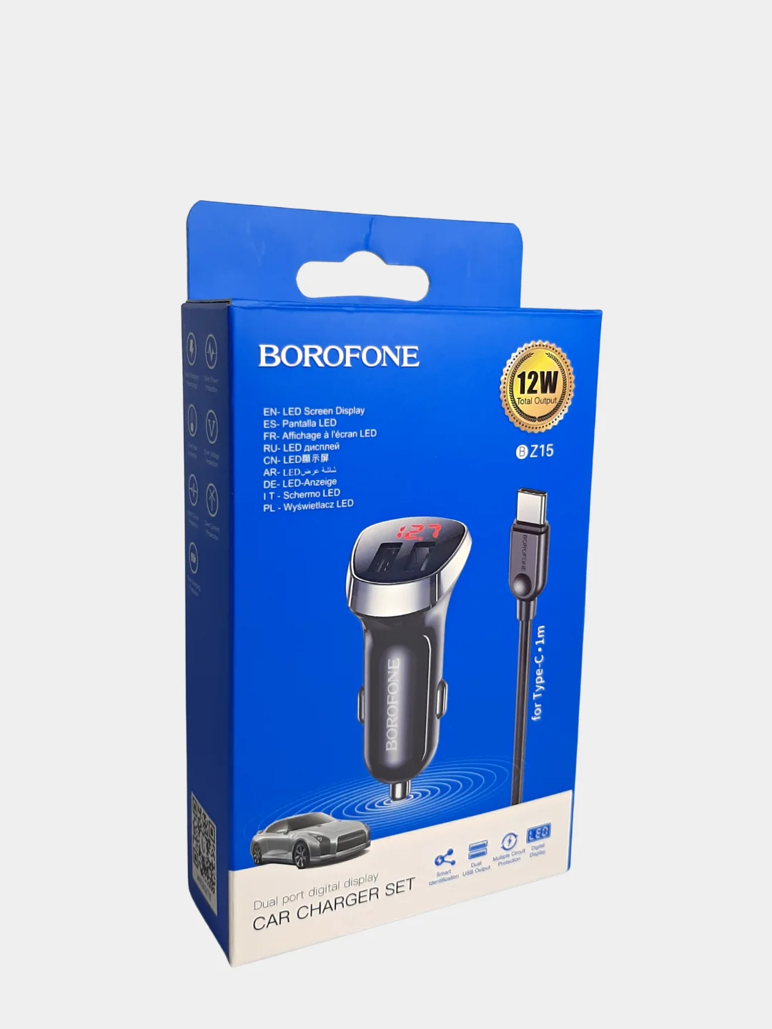 Автомобильное зарядное устройство (АЗУ) Borofone BZ15 + кабель Micro / Type-C / Lightning