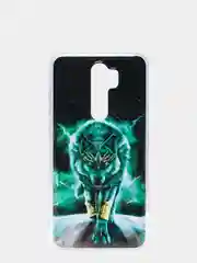 Зеленый чехол силиконовый для Xiaomi Redmi Note 8 Pro, с рисунком