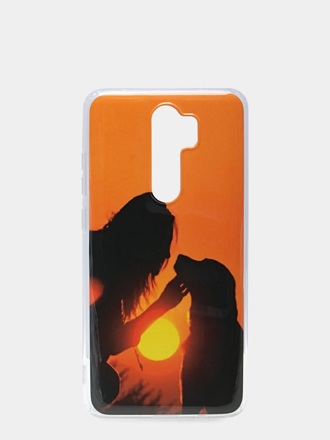 Оранжевый чехол силиконовый для Xiaomi Redmi Note 8 Pro, с рисунком