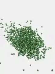 Зеленый бисер стеклянный глянцевый, 30 г