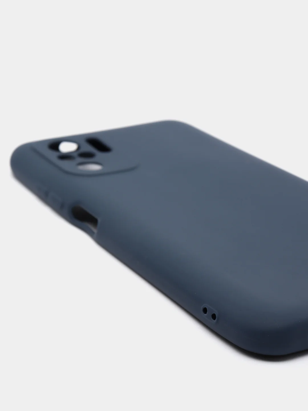Темно-синий чехол Xiaomi Redmi Note 10 / Redmi Note 10S / Poco M5s силиконовый цветной матовый