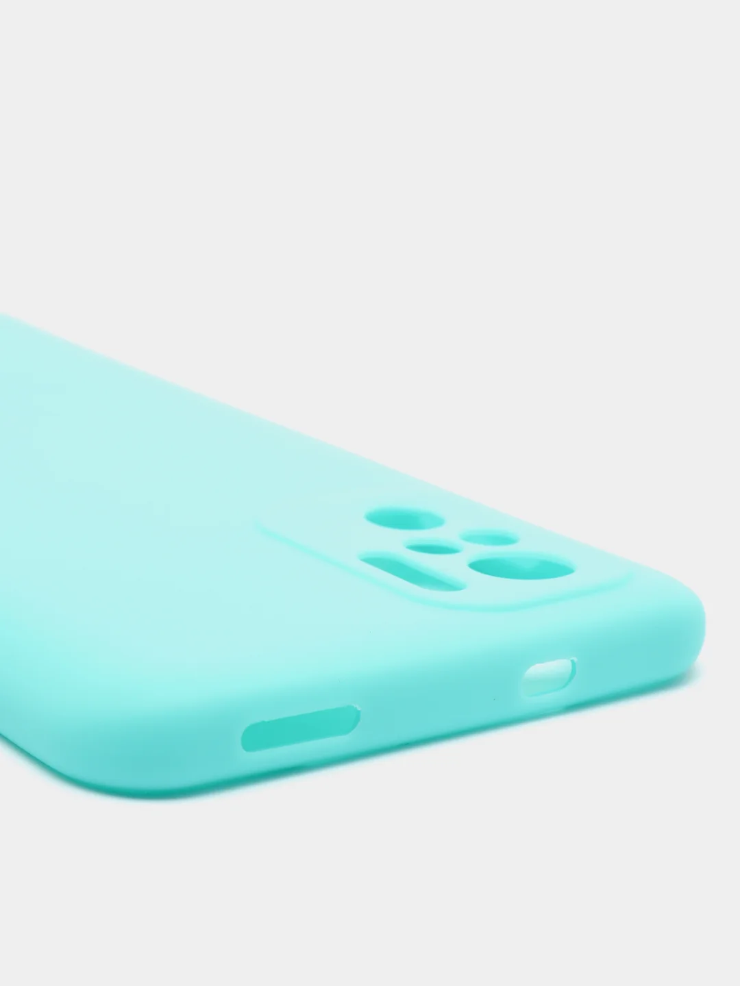 Бирюзовый чехол Xiaomi Redmi Note 10 / Redmi Note 10S / Poco M5s силиконовый цветной матовый