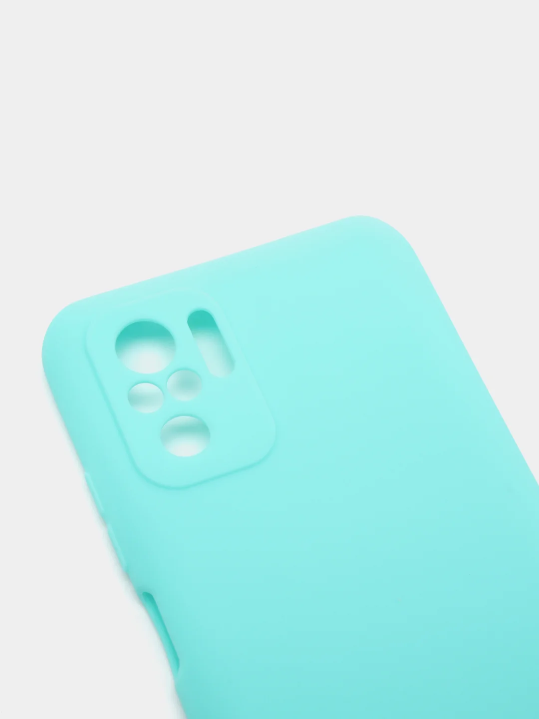 Бирюзовый чехол Xiaomi Redmi Note 10 / Redmi Note 10S / Poco M5s силиконовый цветной матовый