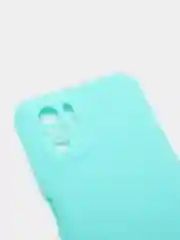 Бирюзовый чехол Xiaomi Redmi Note 10 / Redmi Note 10S / Poco M5s силиконовый цветной матовый