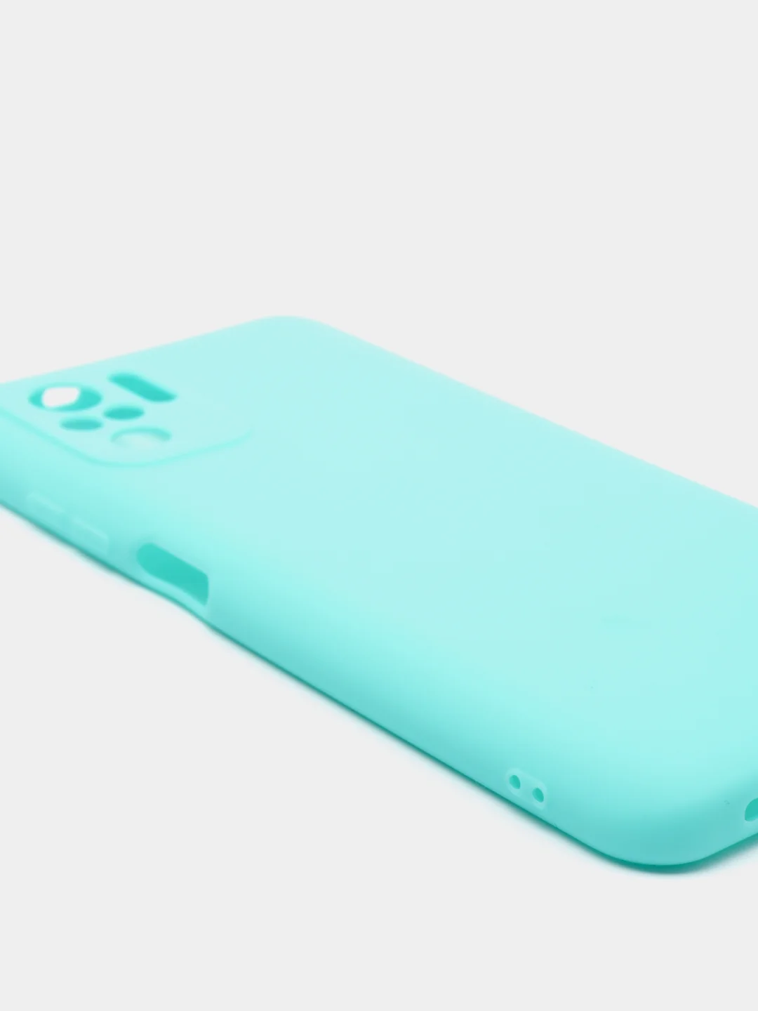 Бирюзовый чехол Xiaomi Redmi Note 10 / Redmi Note 10S / Poco M5s силиконовый цветной матовый