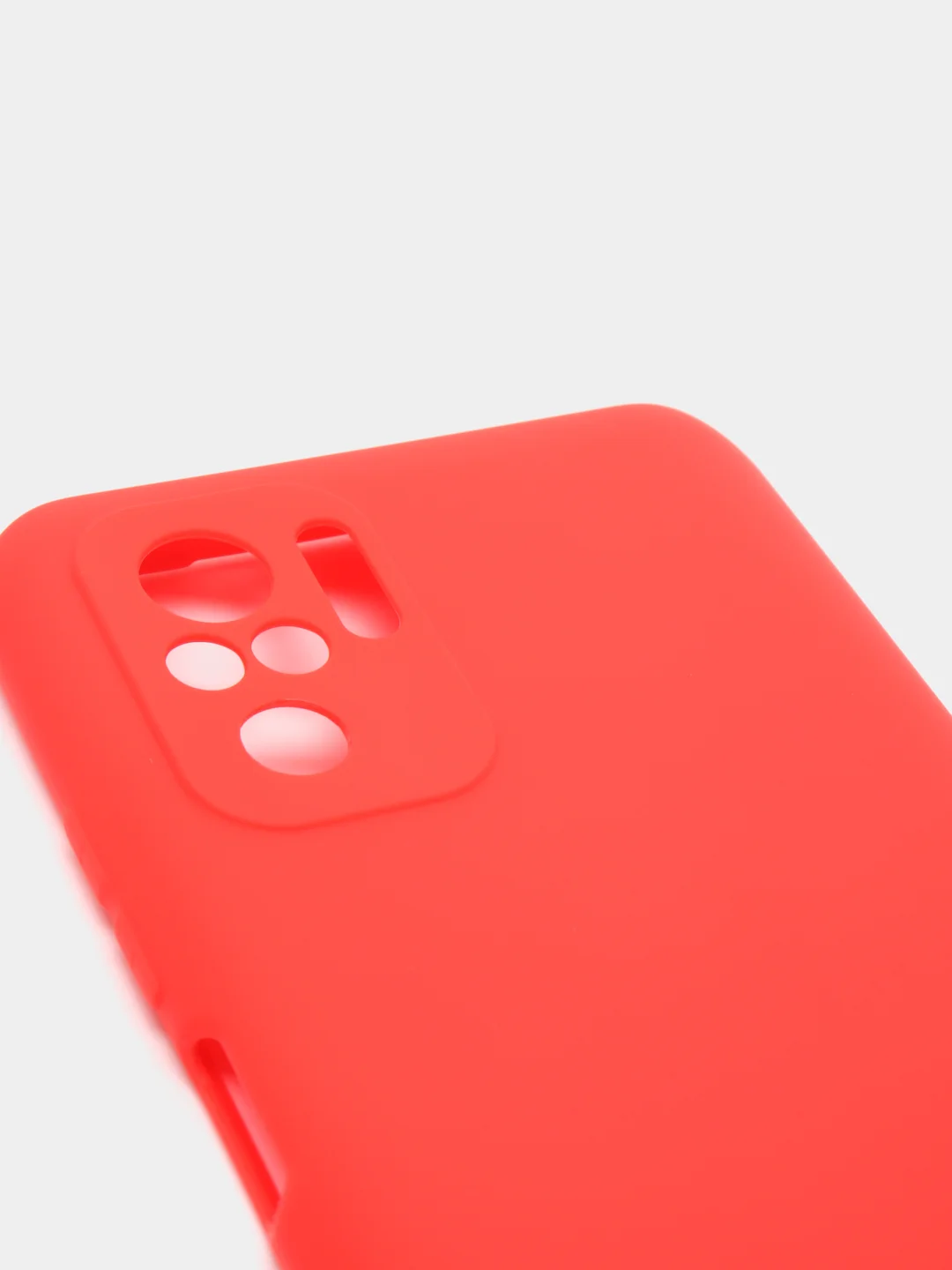 Красный чехол Xiaomi Redmi Note 10 / Redmi Note 10S / Poco M5s силиконовый цветной матовый