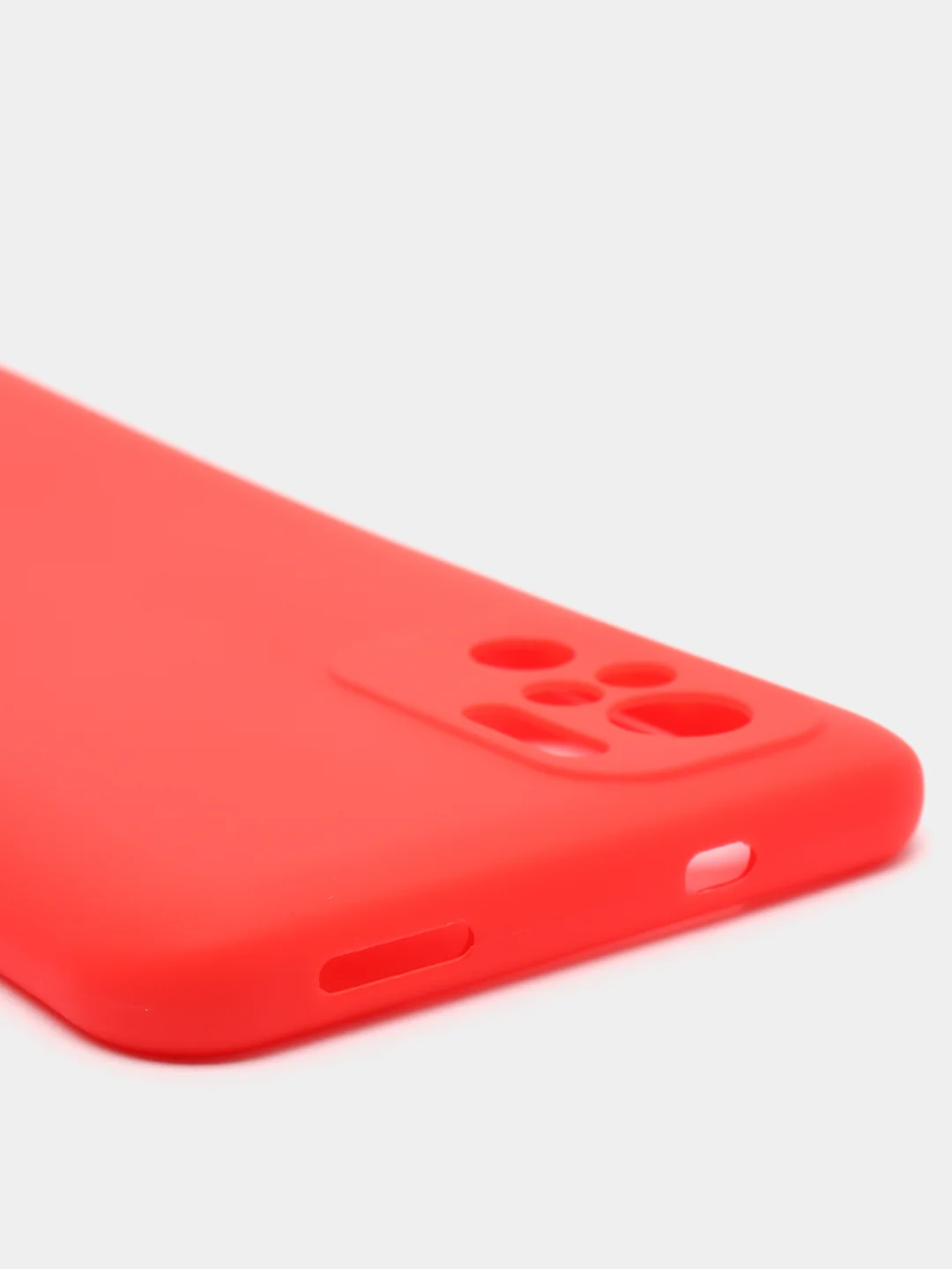 Красный чехол Xiaomi Redmi Note 10 / Redmi Note 10S / Poco M5s силиконовый цветной матовый