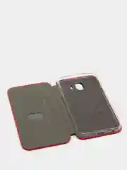 Красный чехол книжка Samsung Galaxy J4 2018, Самсунг Галакси Джи4 2018