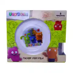 Набор посуды "Куклы" Дизайн 1 (3 предмета: кружка, салатник, тарелка), стекло