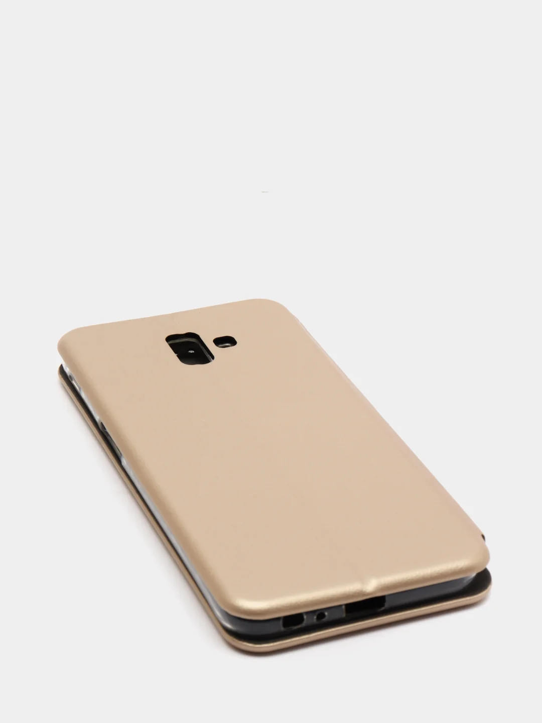 Золотой чехол книжка на Samsung Galaxy J6+ / J6 Plus, Самсунг Галакси Джи6+ / Джи6 Плюс