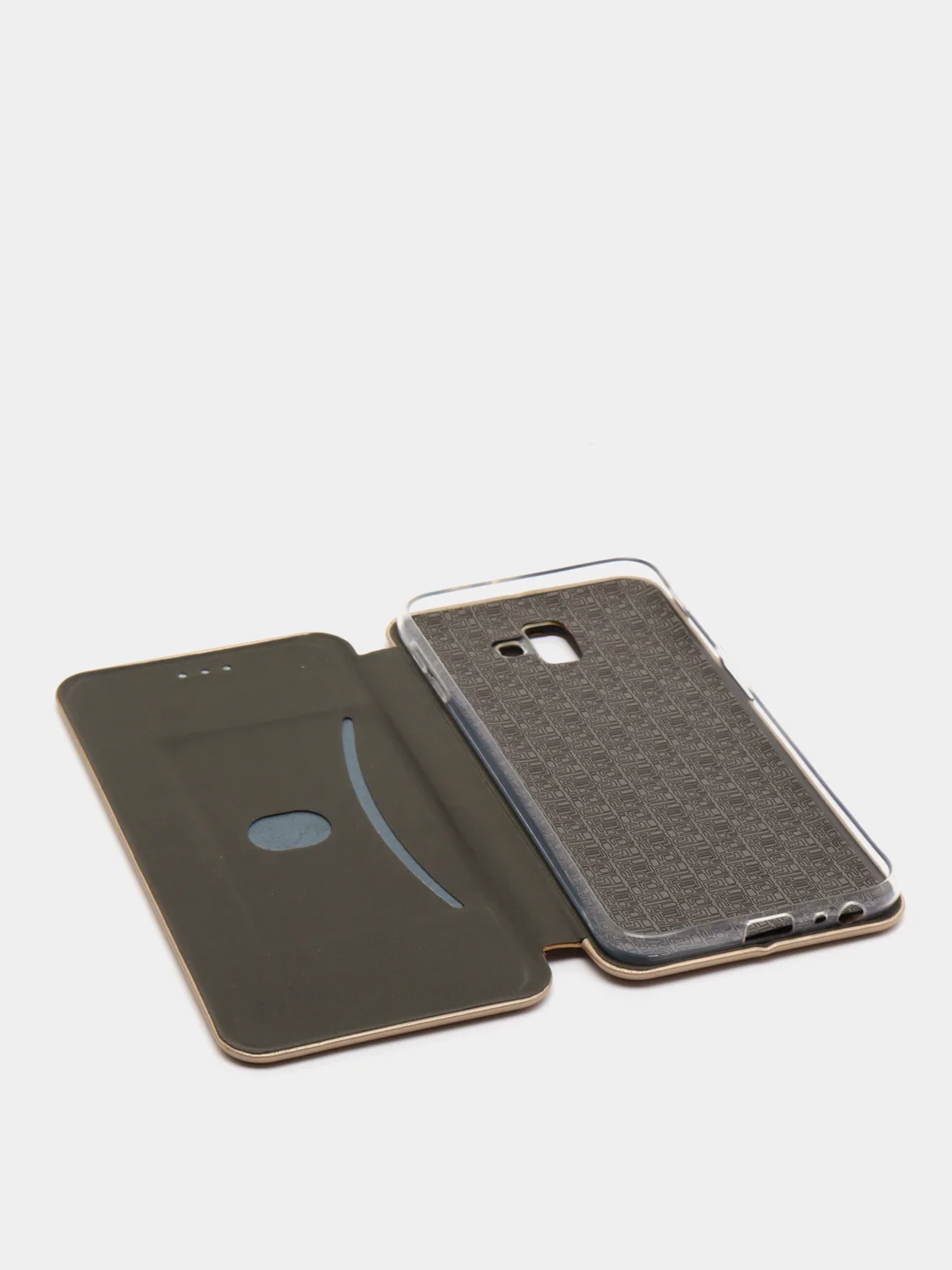 Золотой чехол книжка на Samsung Galaxy J6+ / J6 Plus, Самсунг Галакси Джи6+ / Джи6 Плюс