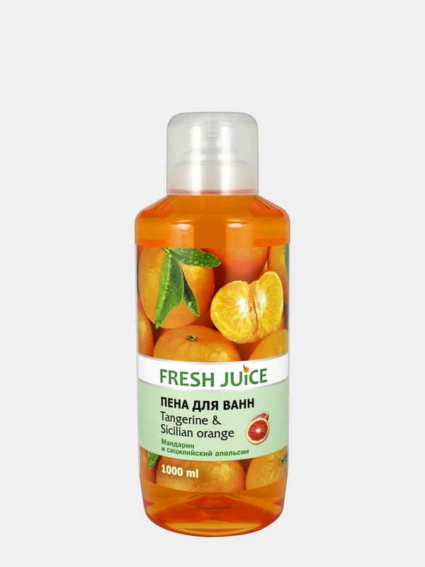 Fresh Juice Пена для ванн Tangerine & Sicilian Orange Мандарин и Сицилийский Апельсин, 1 л