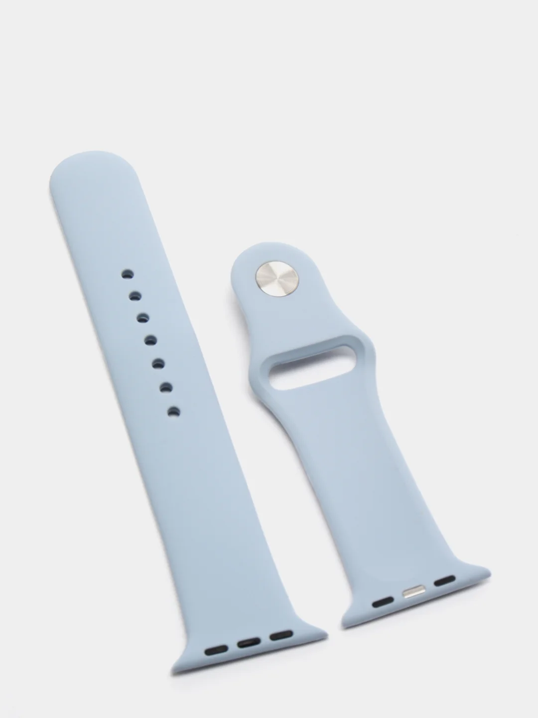 Небесно-голубой ремешок, силиконовый, цветной, для Apple Watch, 38, 40, 42, 44, 45, 49 мм