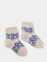 Бежевый носки детские, шерстяные