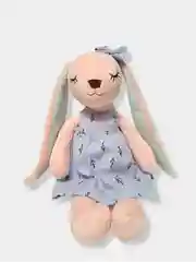 Голубой мягкая игрушка Спящая Зайка, 35 см