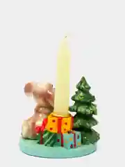 Подсвечник сувенир новогодний, со свечой, полистоун