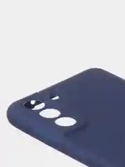 Темно-синий чехол для Samsung S21 FE цветной матовый