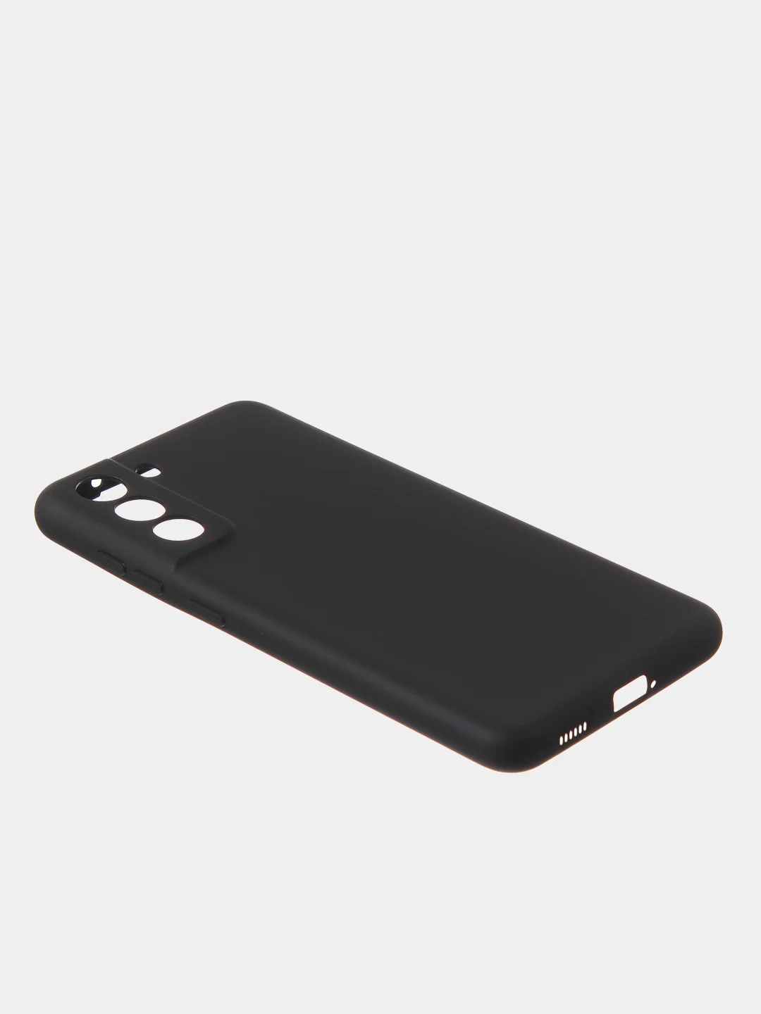 Черный чехол для Samsung S21 FE цветной матовый