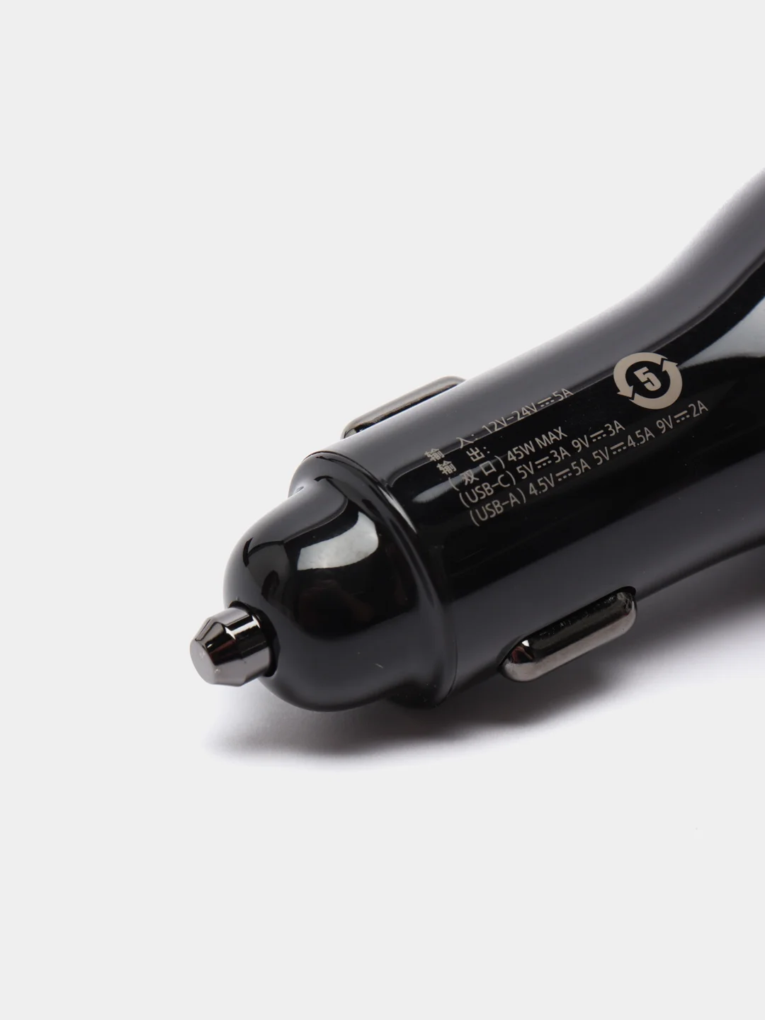Автомобильный блок питания Xiaomi ZMI Metal Car Charger Dual Port USB/Type-C AP72 Black