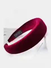 Тёмно-бордовый бархатный ободок