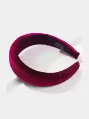 Тёмно-бордовый бархатный ободок