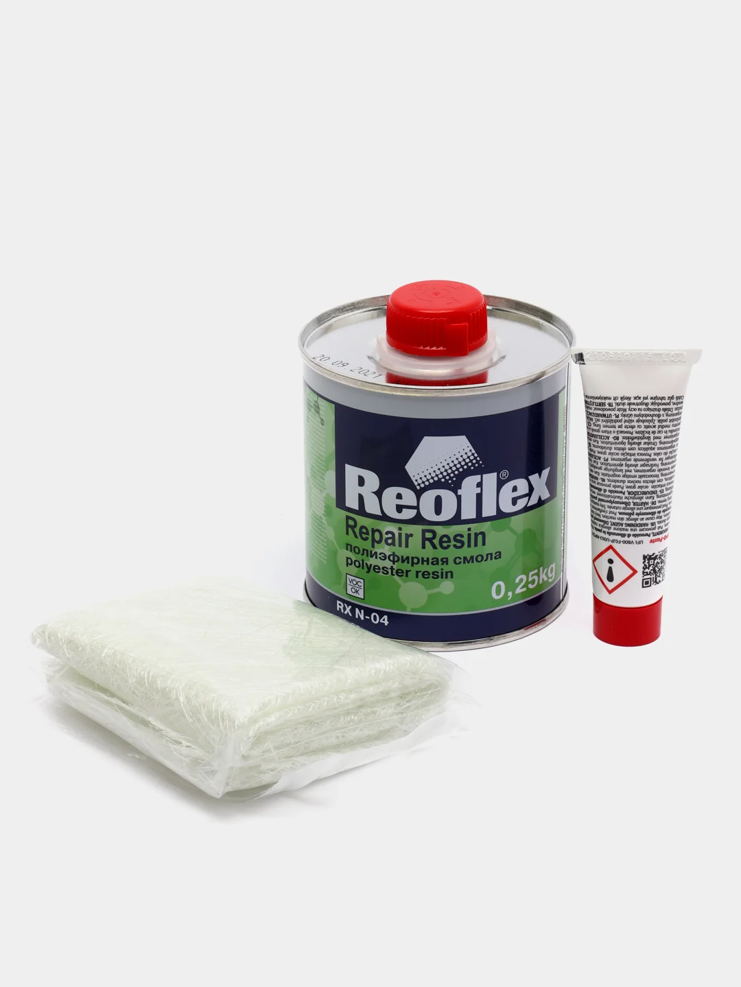 Смесь полиэфирная Reoflex (0,25 кг+0,25 м2+0,015 гр) для ремонта пластиков