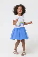Синий платье для девочки нарядное crockid