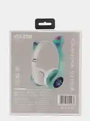 Бирюзовый беспроводные Bluetooth наушники с кошачьими светящимися ушками