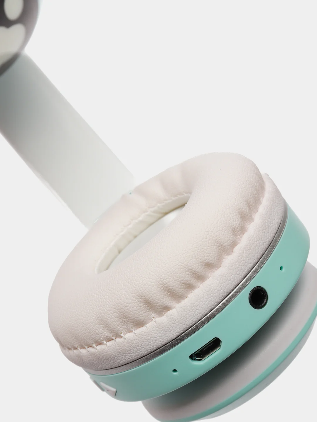 Бирюзовый беспроводные Bluetooth наушники с кошачьими светящимися ушками