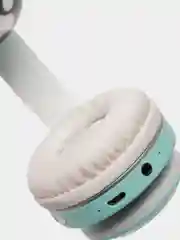 Бирюзовый беспроводные Bluetooth наушники с кошачьими светящимися ушками