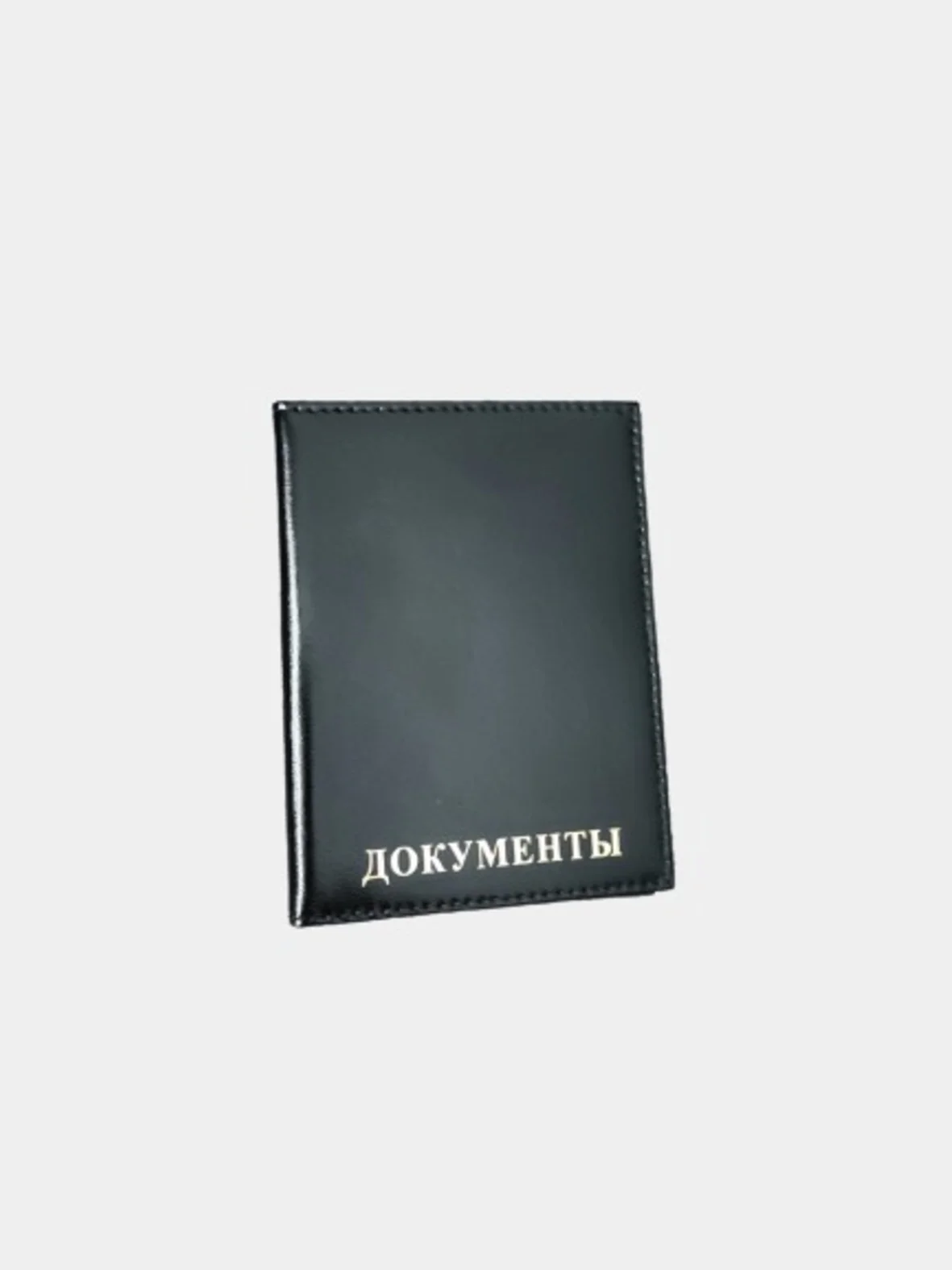 Черный обложка для автодокументов с удостоверением. Нат. кожа с тиснением, металлический герб