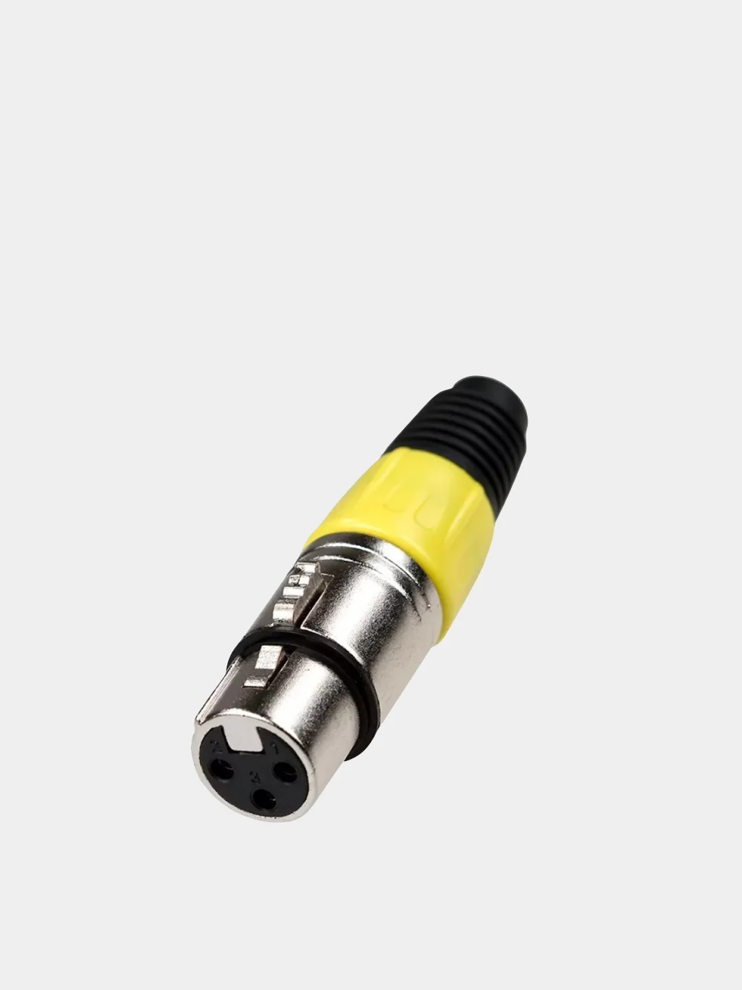 Желтый акустический разъём XLR, 3-х контактный (мама) (У)