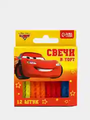 Аметистовый набор восковых свечей в торт "С Днем Рождения", 12 штук