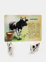Набор животных с карточками "Фермерское хозяйство", по методике Монтессори