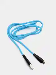 Синий кабель USB цветной силиконовый для зарядки, разъём microUSB, длина 1 метр