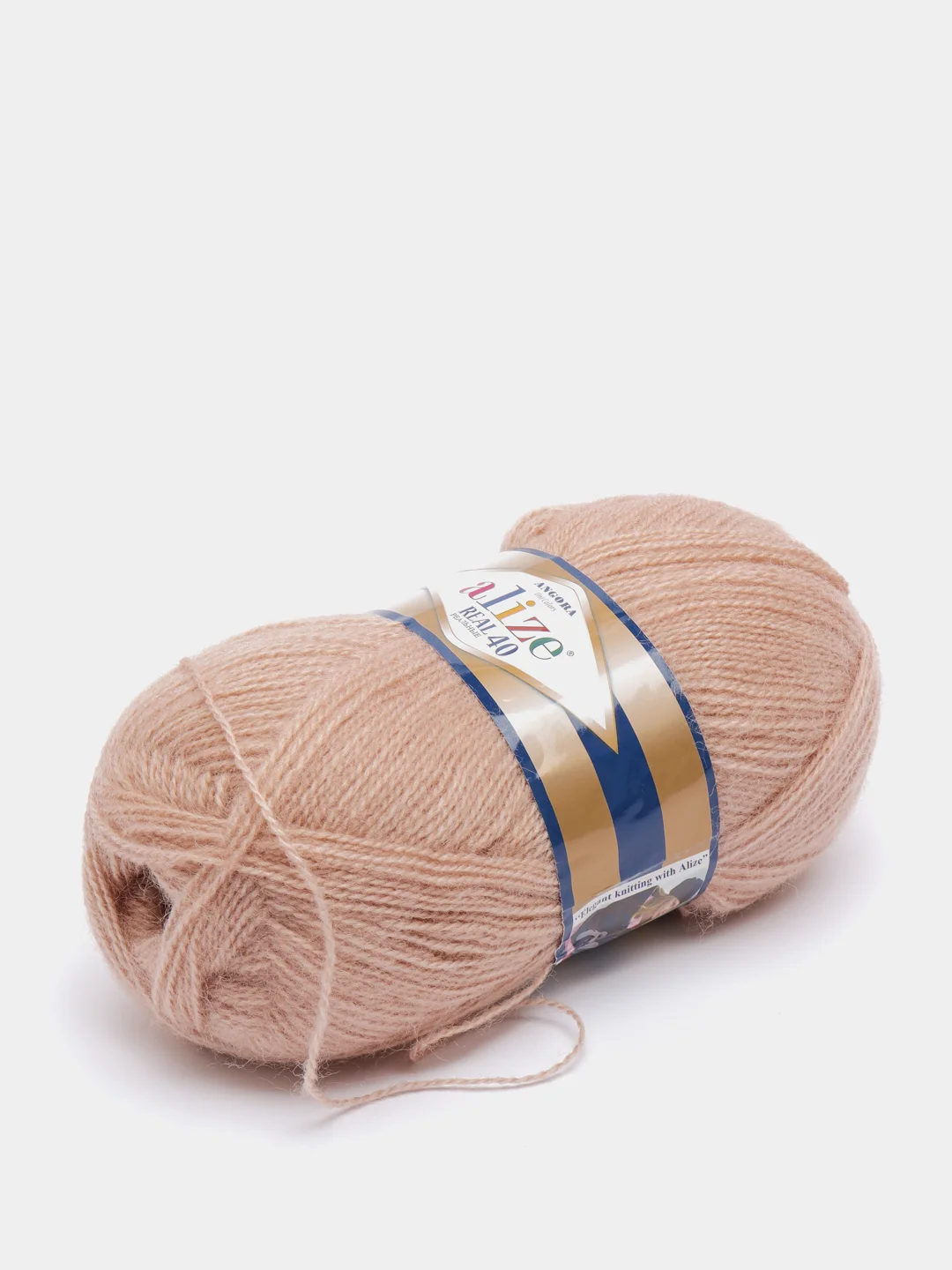 Бежевый пряжа Alize Angora Real 40 (Ализе Ангора Реал 40)